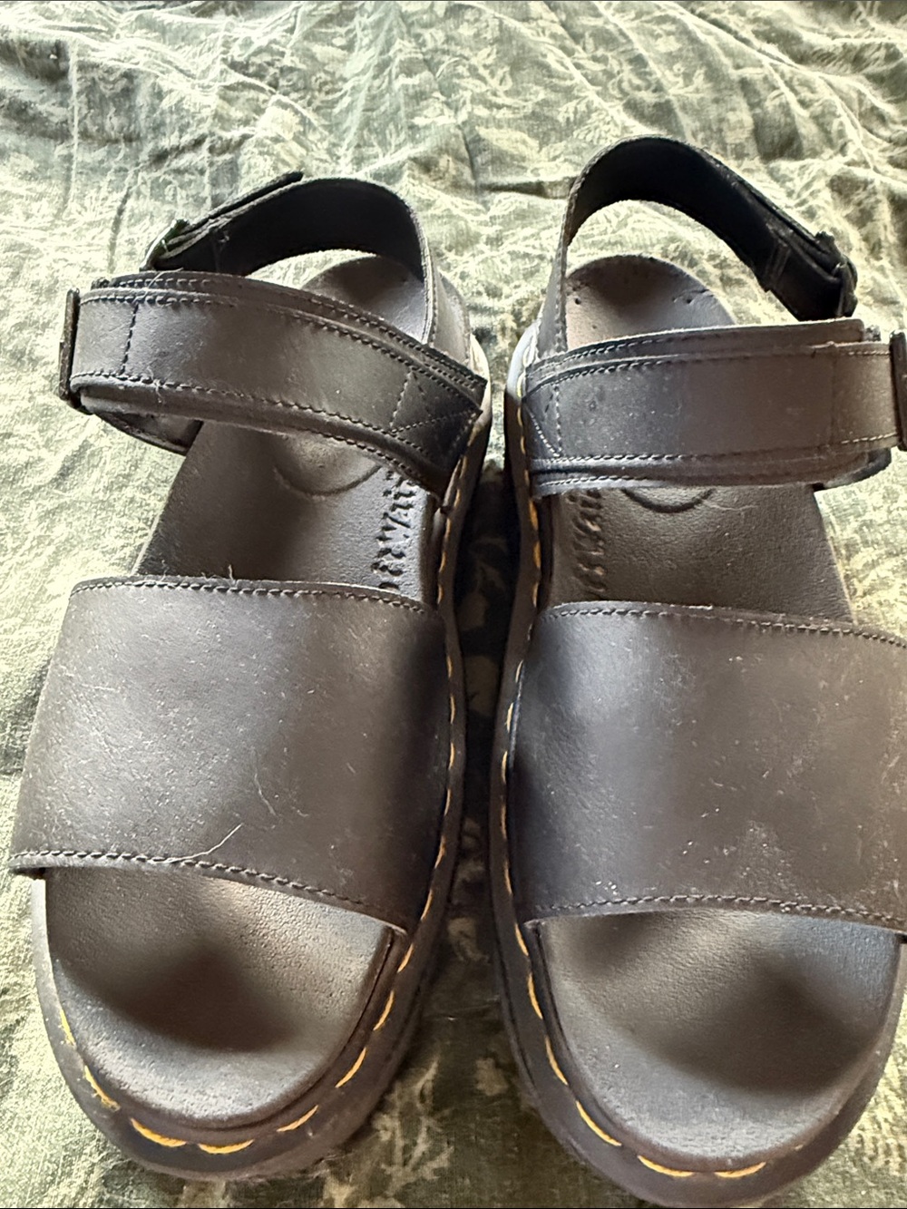 Dr. Martens Black Leather Buckle Sandals